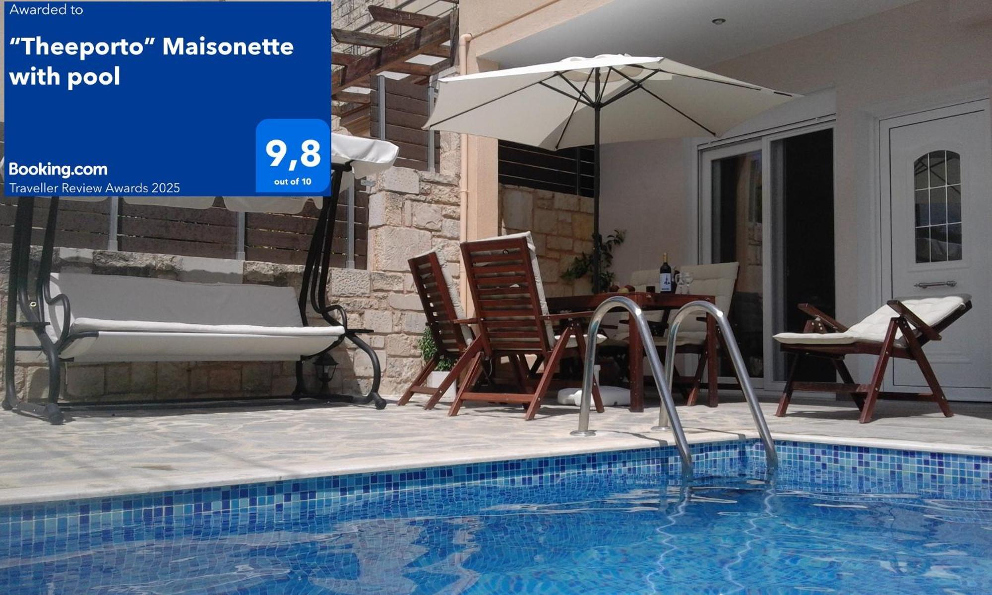 “Theeporto” Maisonette With Pool Gouves Extérieur photo